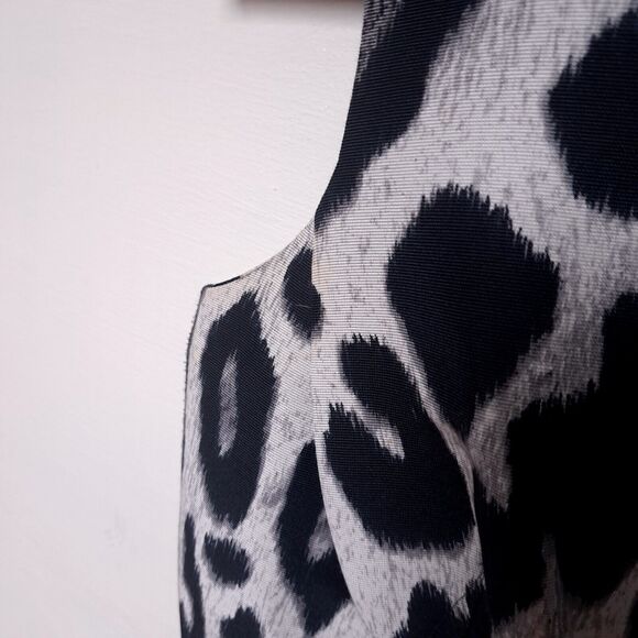 Ann Taylor Leopard Animal Print Silk Sleeveless Sheath Dress 0P 0 Petite - Picture 3 of 10